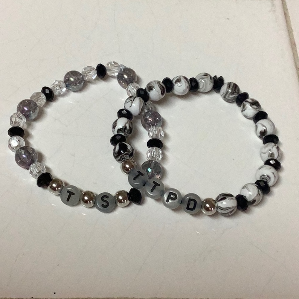 Taylor Swift set of 3 glow in the dark TTPD random bracelet bundle